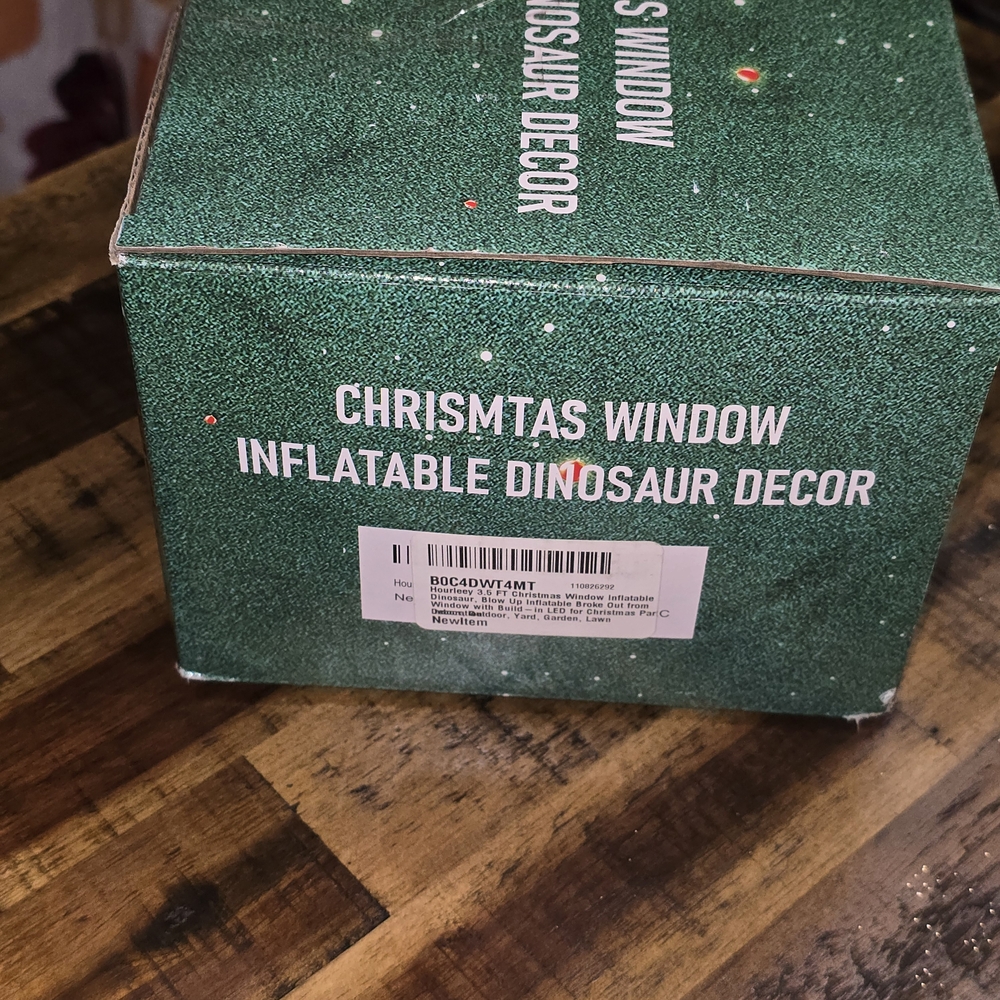 3.5' Christmas Inflatable Dinosaur Broke Out from Window, Outdoor Decor Dinosaur - Picture 6 of 6